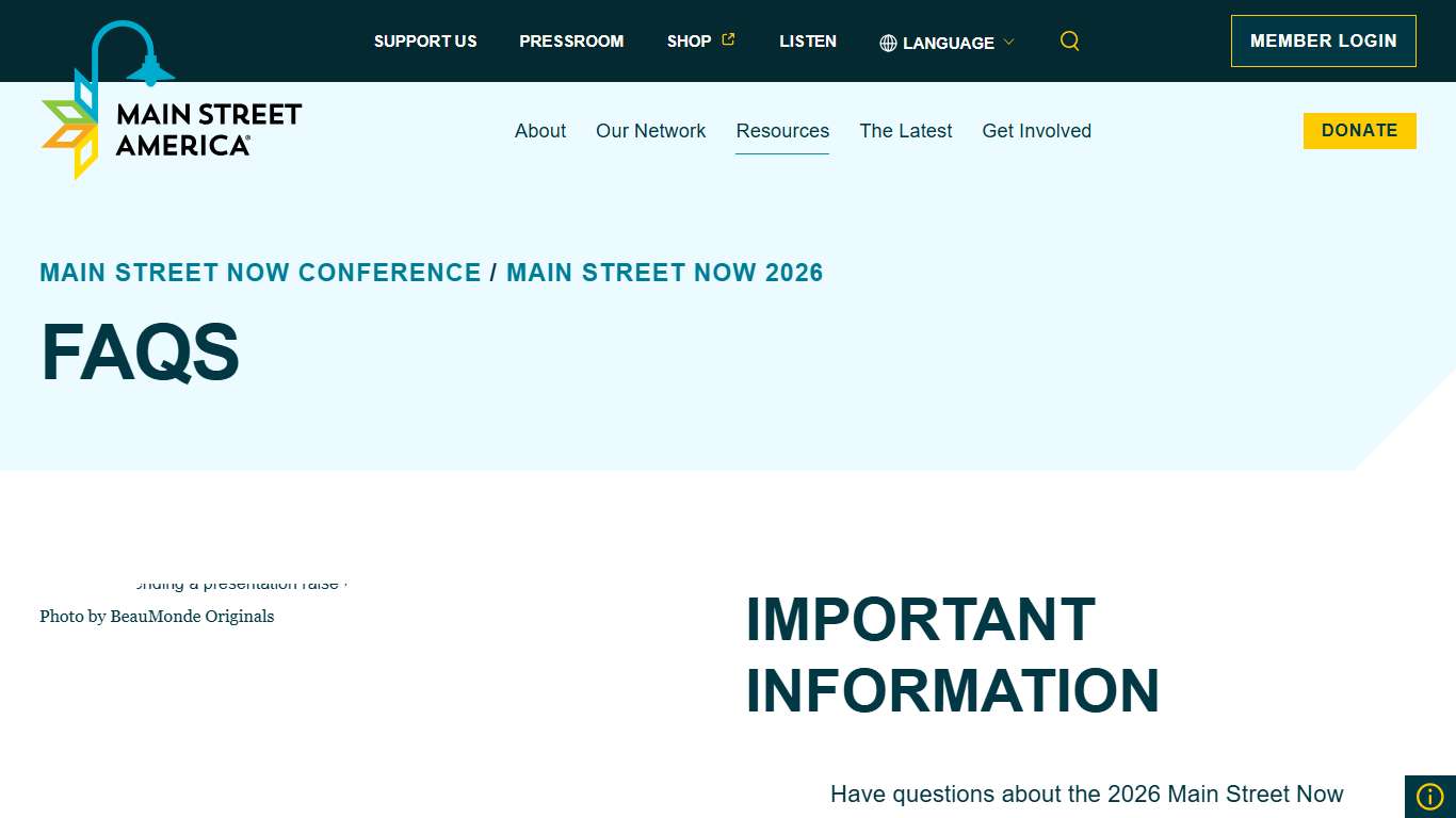 2026 Main Street Now Conference FAQs Main Street America